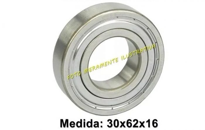 ROLAMENTO 6206 ZZ GBR/GTOP 30x62x16mm - Imagem 1